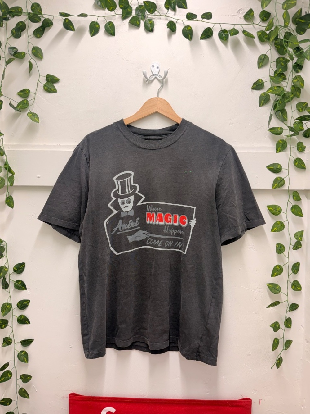 AMIRI - Where Magic Happens Tee - Faded Black - S